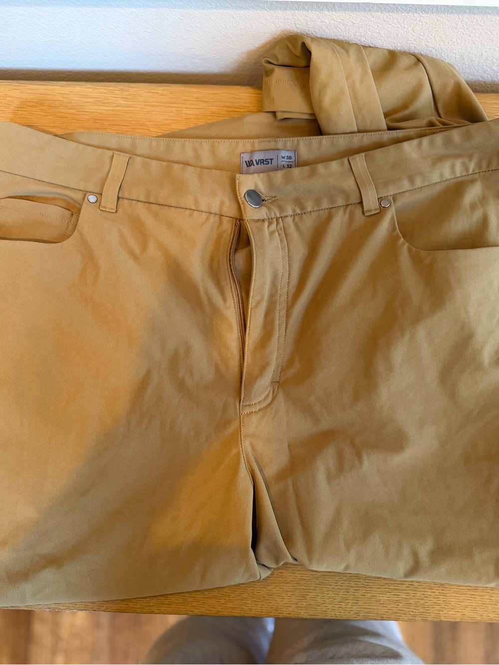 VRST Mustard Tan Stretch Chino Pants Golf pants